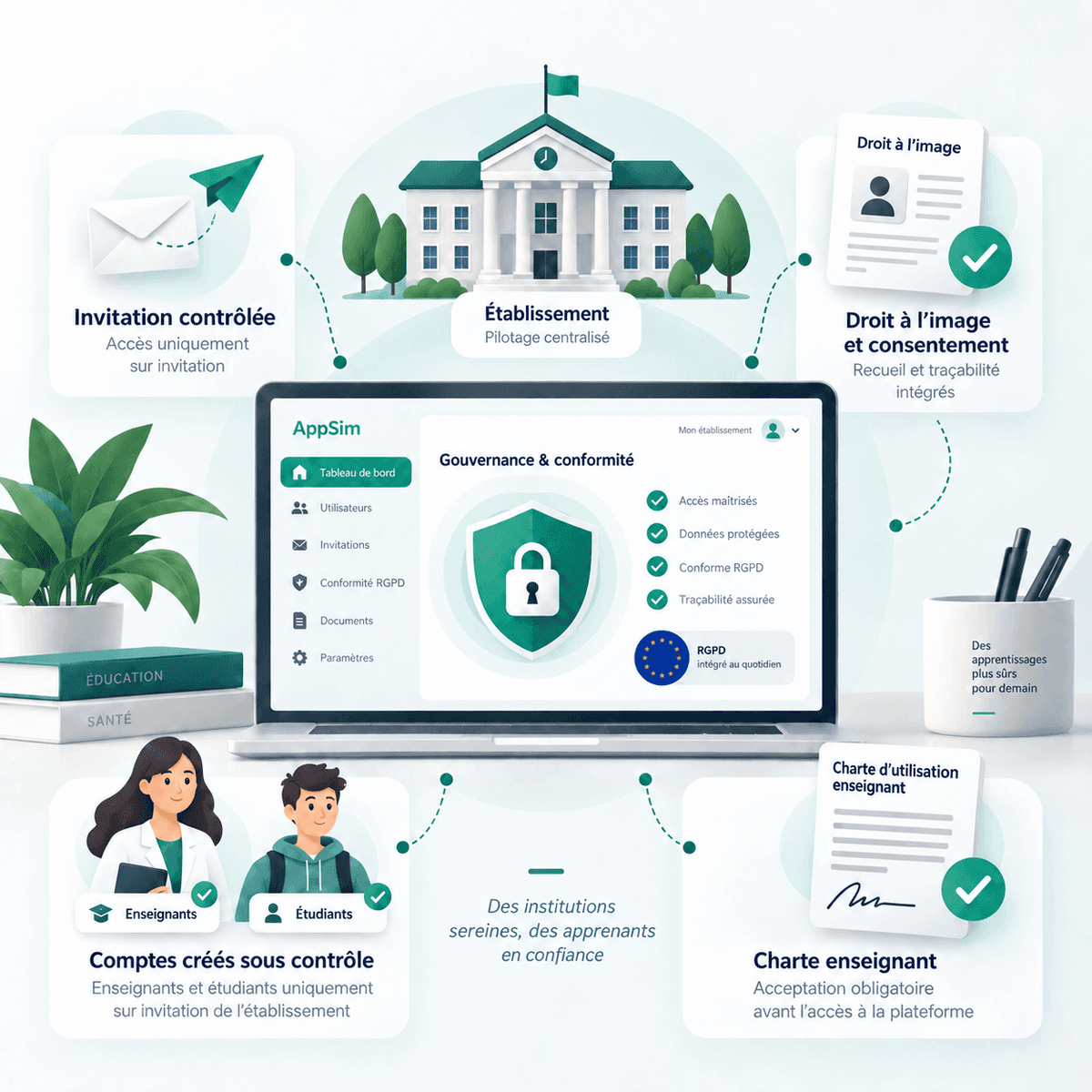 Gestion RGPD dans AppSim